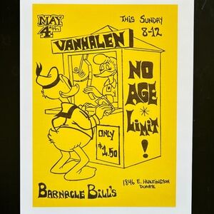 Unframed Retro Concert Print 8.5 x 11"